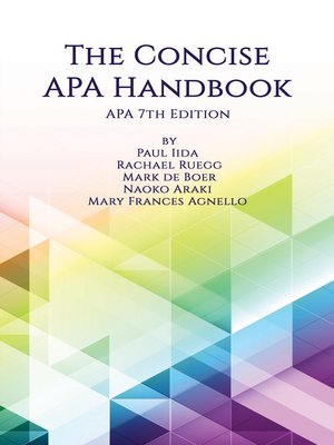 cover image of The Concise APA Handbook